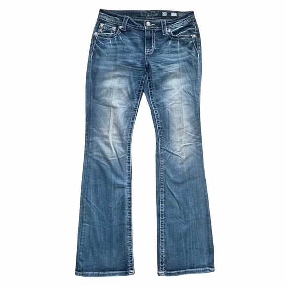 Miss Me Signature Boot Cut Denim Jeans Size 29 - Picture 2 of 13